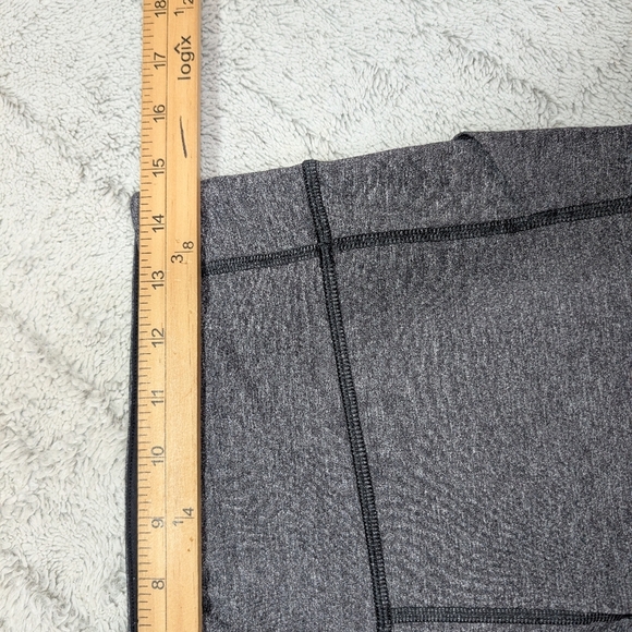 Lululemon Leggings Womens 8 Gray Heathered Pace Rival Crop Run Train 23” - Picture 5 of 11